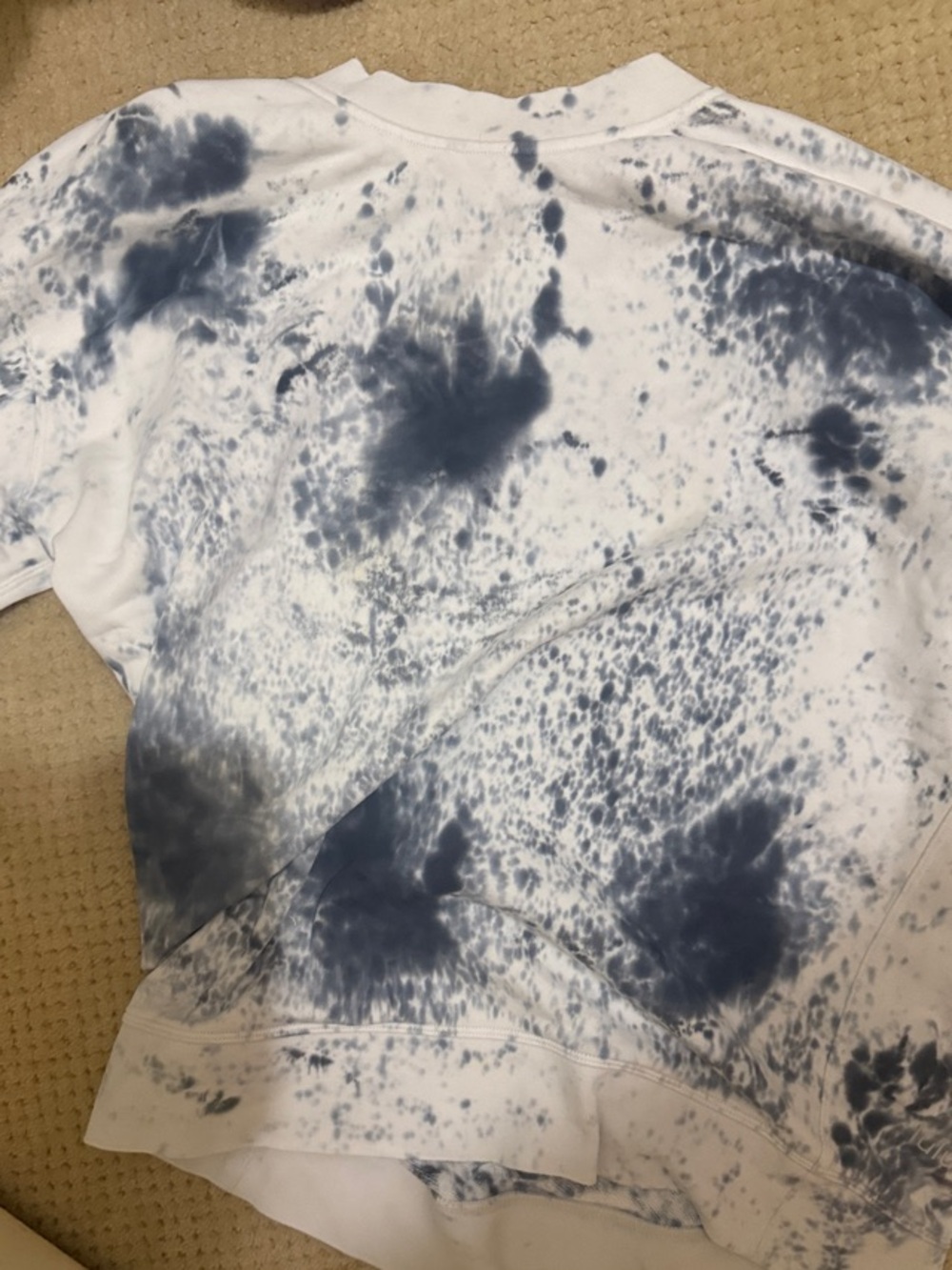 Lululemon Blue & White Tie-Dye Hoodie Sweatshirt